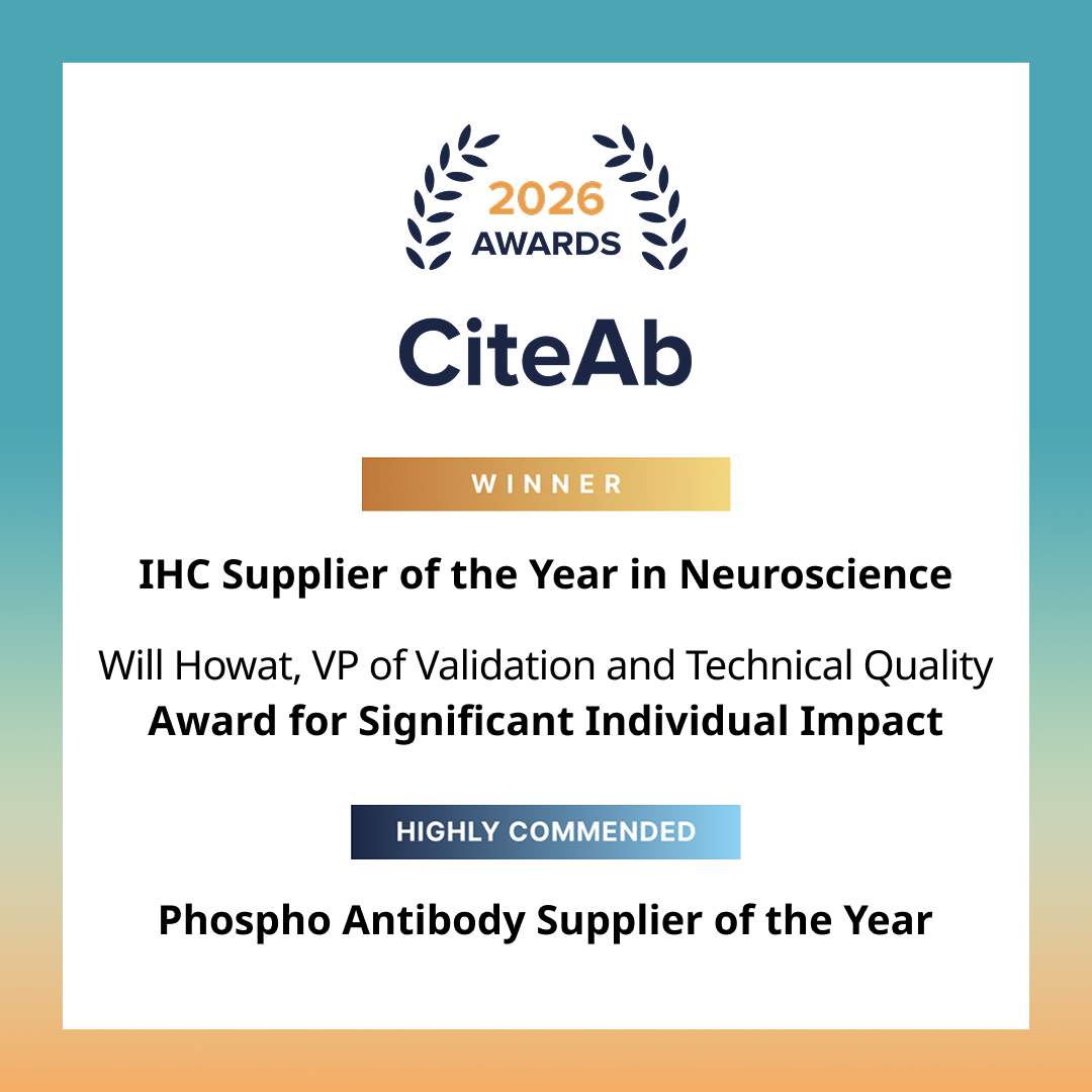 Abcam is the winner of IHC Supplier of the Year in Neuroscience